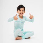 Bam & Stitch Ocean Breeze Bamboo Long Sleeve Pajamas | Mint Green Sleepwear - 