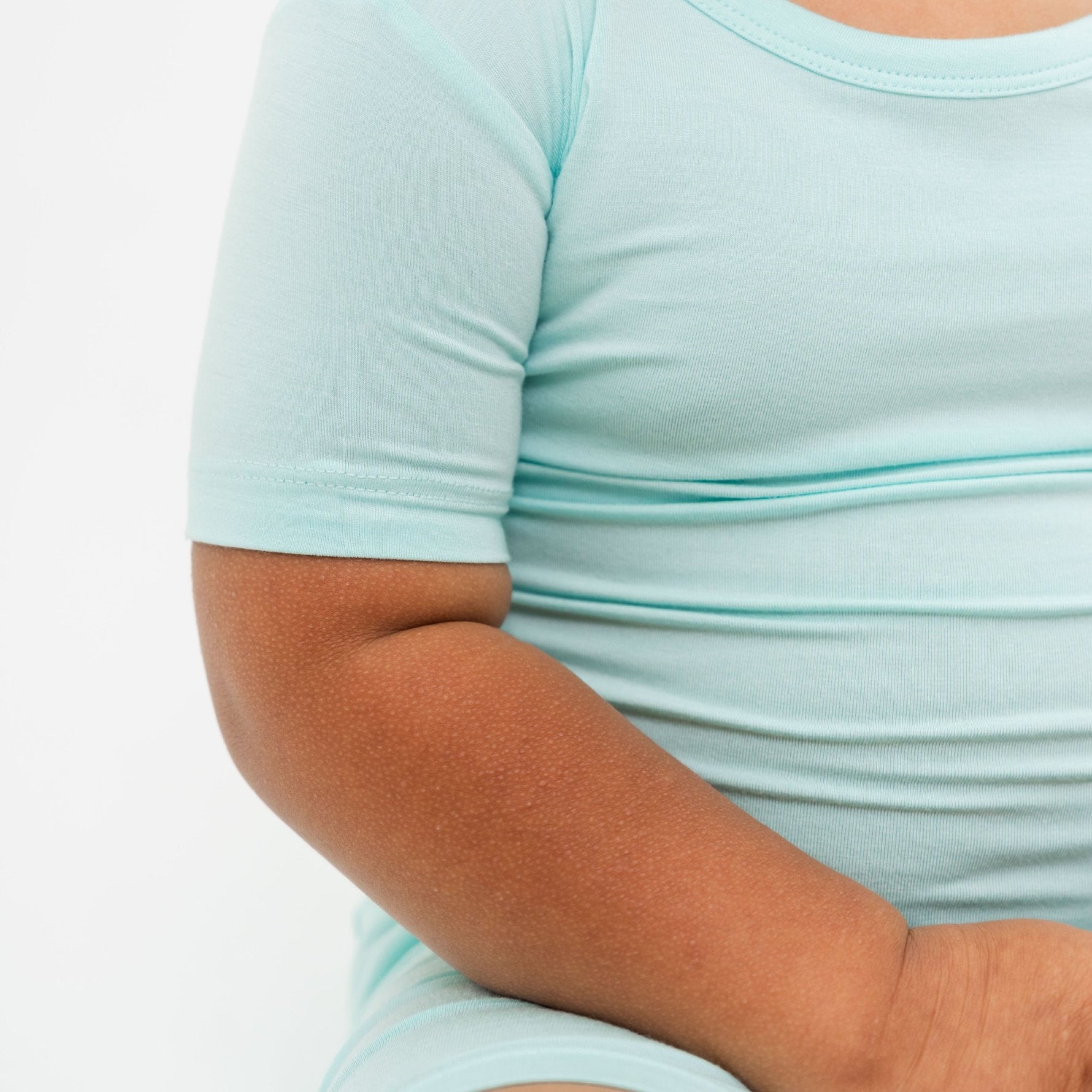 Bam & Stitch Ocean Breeze Bamboo Short Sleeve Pajamas | Mint Green Kids Set - 