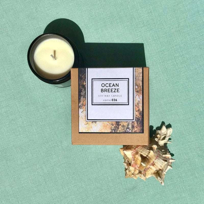 Ocean Breeze Scented Soy Wax Candle - Everetts Place: Online Boutique - Diffusers, Oils & Candles