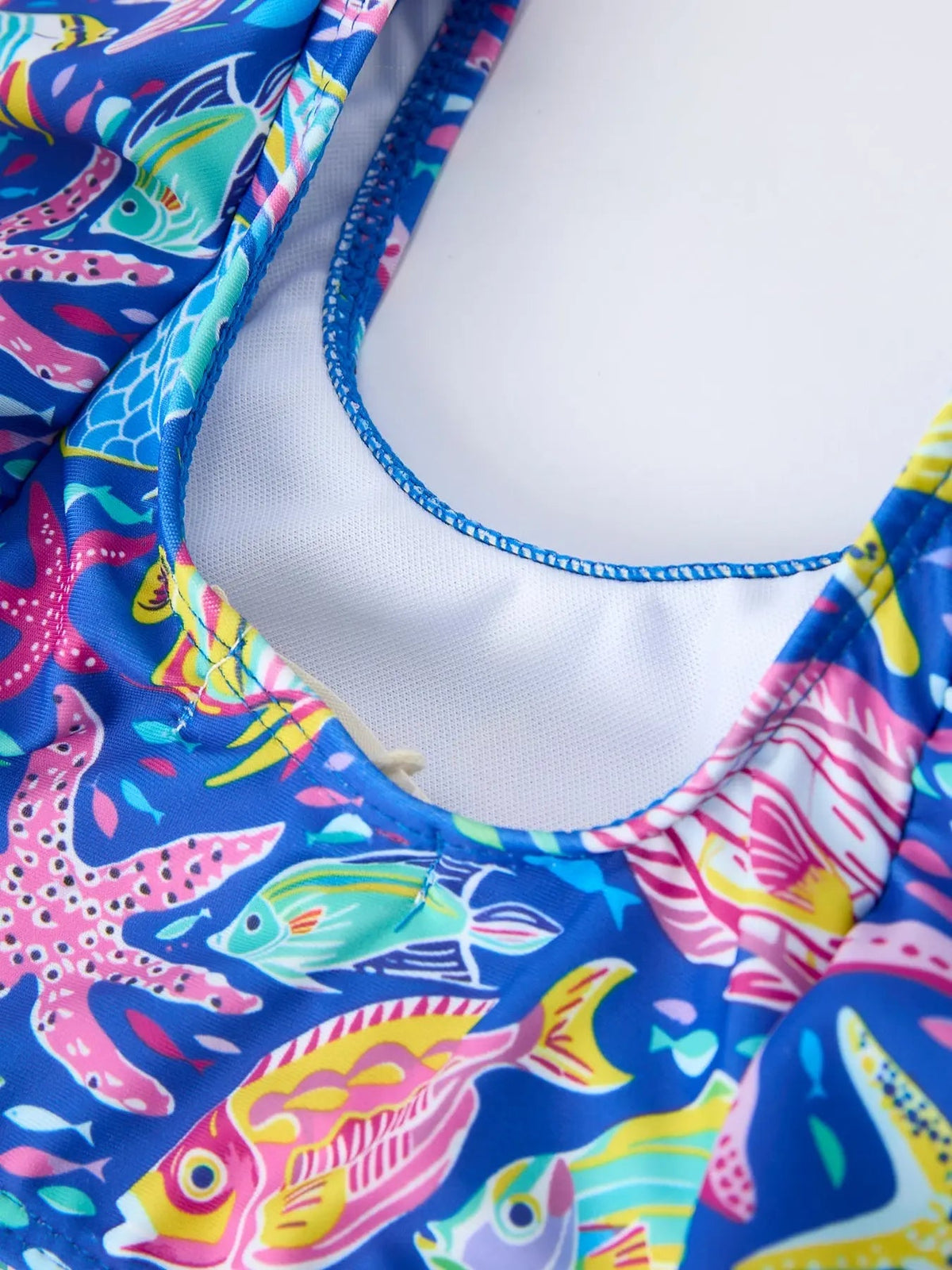 Rylee Faith Designs Ocean Fish Print Girls Two Piece Swimsuit - 
