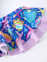 Rylee Faith Designs Ocean Fish Print Girls Two Piece Swimsuit - 