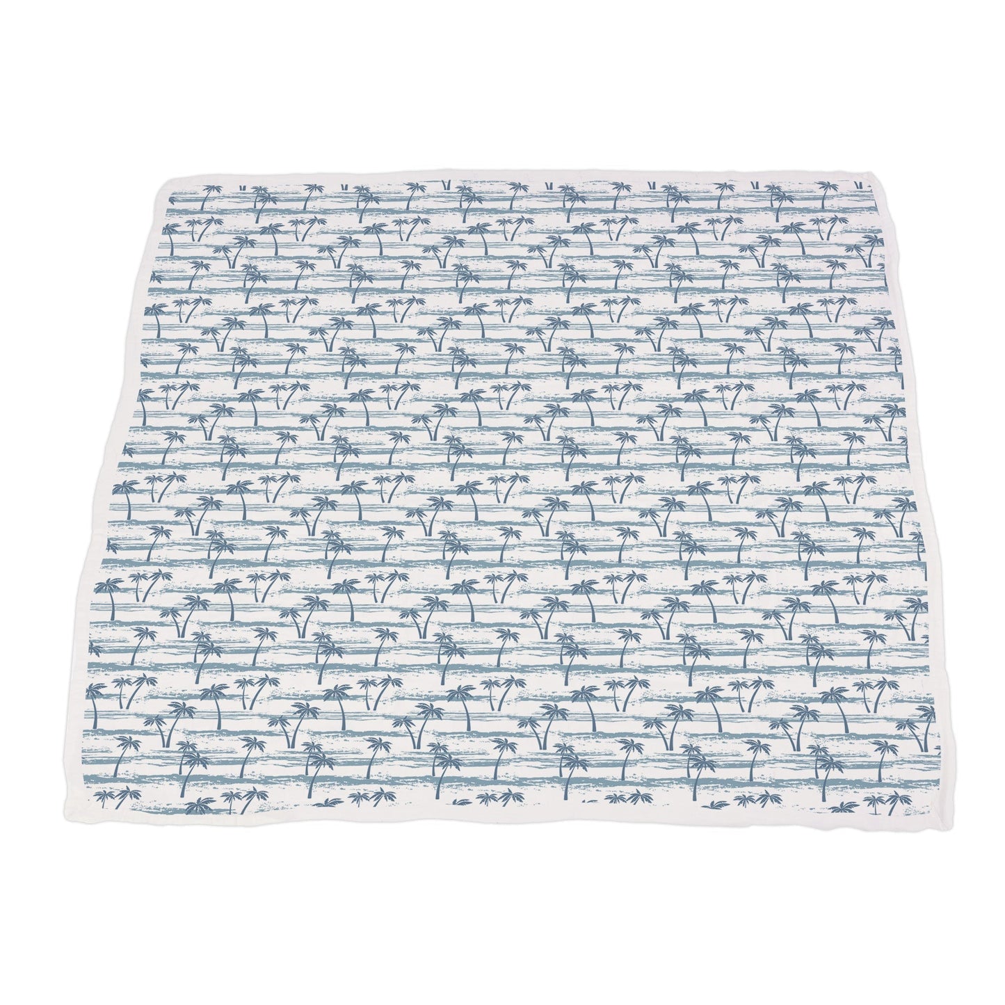Ocean Palm Trees and Marina Sailboats Bamboo Newcastle Blanket 100 Percent Natural Muslin 47 Inch x 47 Inch Newcastle Classics
