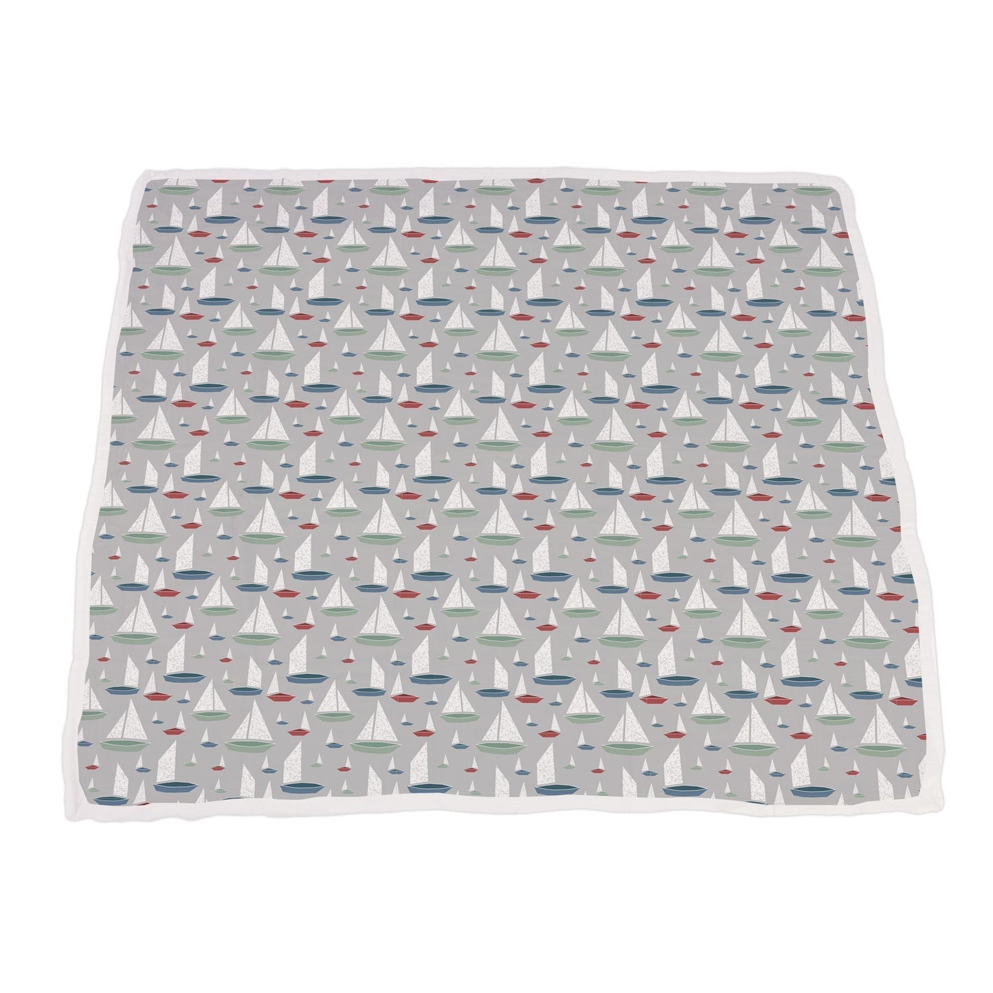 Ocean Palm Trees and Marina Sailboats Bamboo Newcastle Blanket 100 Percent Natural Muslin 47 Inch x 47 Inch Newcastle Classics