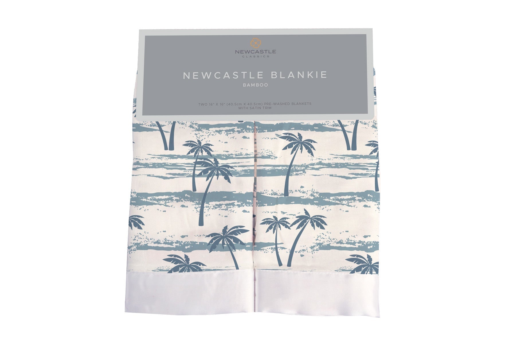 Ocean Palm Trees Bamboo Newcastle Blankie Security Blanket Newcastle Classics