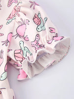 Rylee Faith Designs Ocean Print Girl Ruffle Dress - 