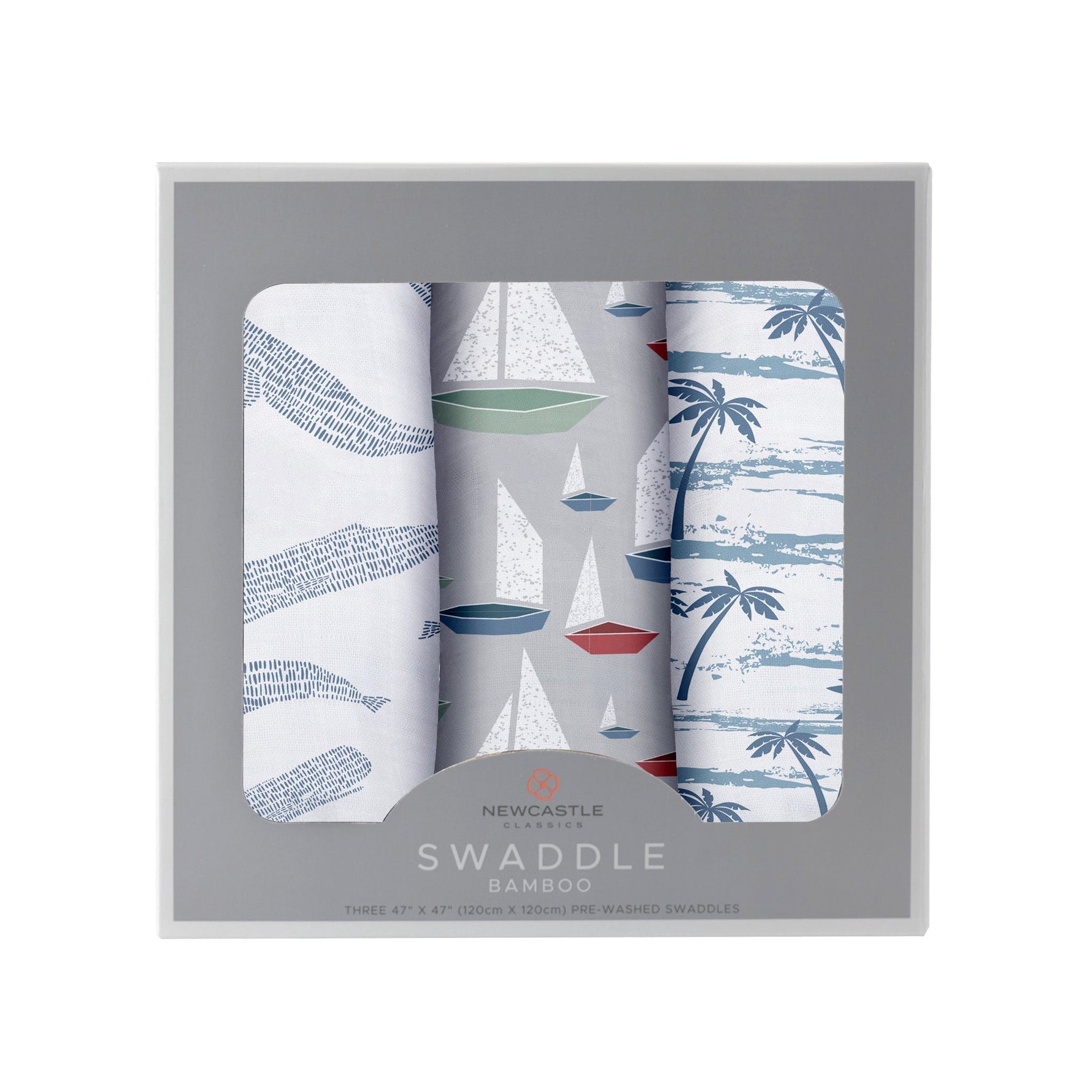 Newcastle Classics Ocean Tides Bamboo Swaddle Blanket 3 - Pack | Newcastle Classics Everetts Place