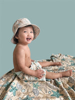 DREAM BIG LITTLE CO Ocean Treasures Dream Towel Beach Pattern With Starfish ShellsEveretts Place