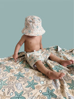 DREAM BIG LITTLE CO Ocean Treasures Dream Towel Beach Pattern With Starfish ShellsEveretts Place