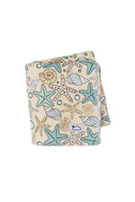 DREAM BIG LITTLE CO Ocean Treasures Dream Towel Beach Pattern With Starfish ShellsEveretts Place
