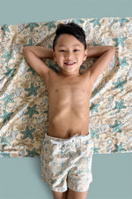 DREAM BIG LITTLE CO Ocean Treasures Dream Towel Beach Pattern With Starfish ShellsEveretts Place