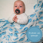Whale, Whale, Whale Swaddle Blanket by LollyBanks
