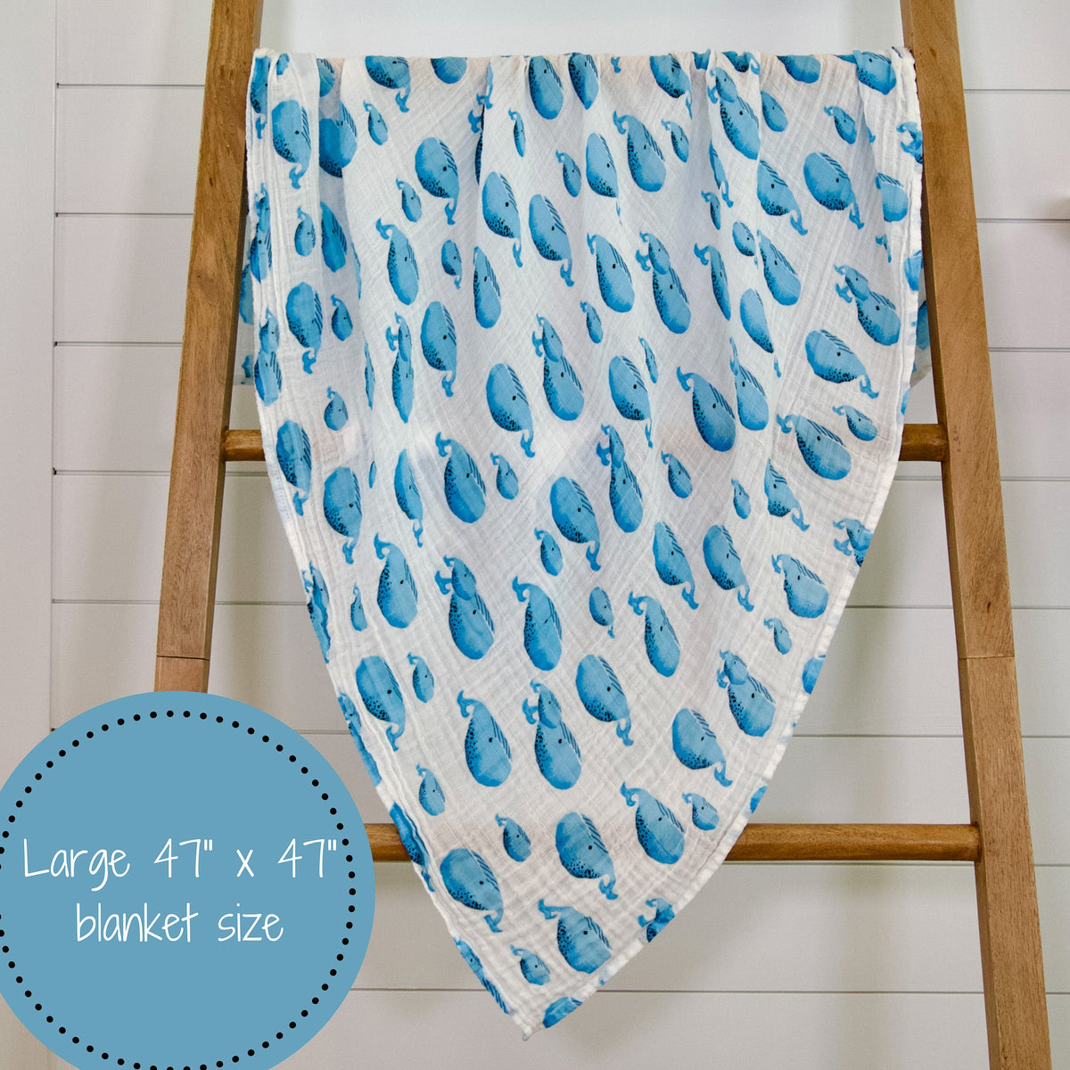 Whale, Whale, Whale Swaddle Blanket by LollyBanks