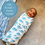 Whale, Whale, Whale Swaddle Blanket by LollyBanks