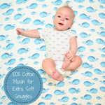 Whale, Whale, Whale Swaddle Blanket by LollyBanks
