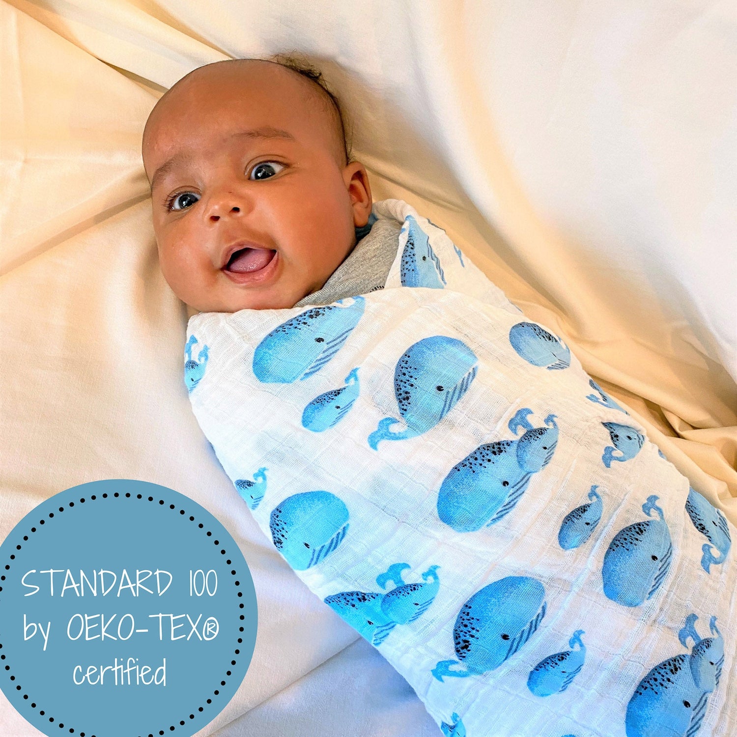 Whale, Whale, Whale Swaddle Blanket