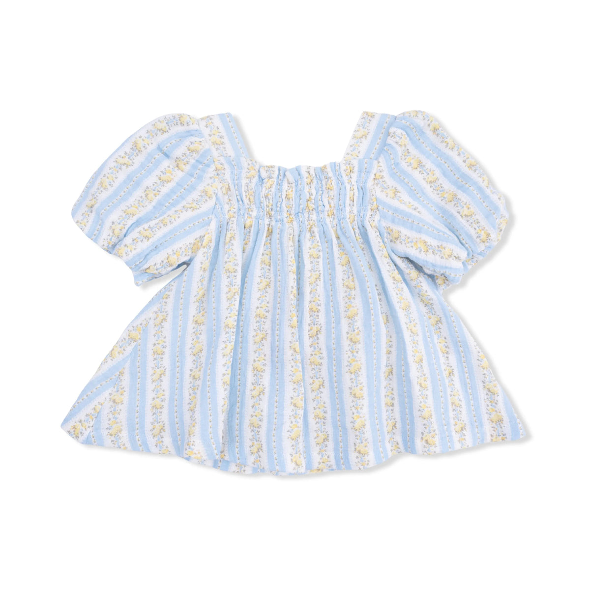 Angel Dear Odalys Floral Stripe - Puff Sleeve Dress with Bloomer - 
