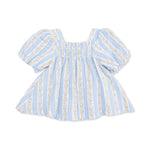 Angel Dear Odalys Floral Stripe - Puff Sleeve Dress with Bloomer - 