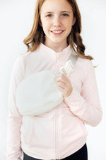 Mila & Rose ® Off White Fleece Belt Bag - 