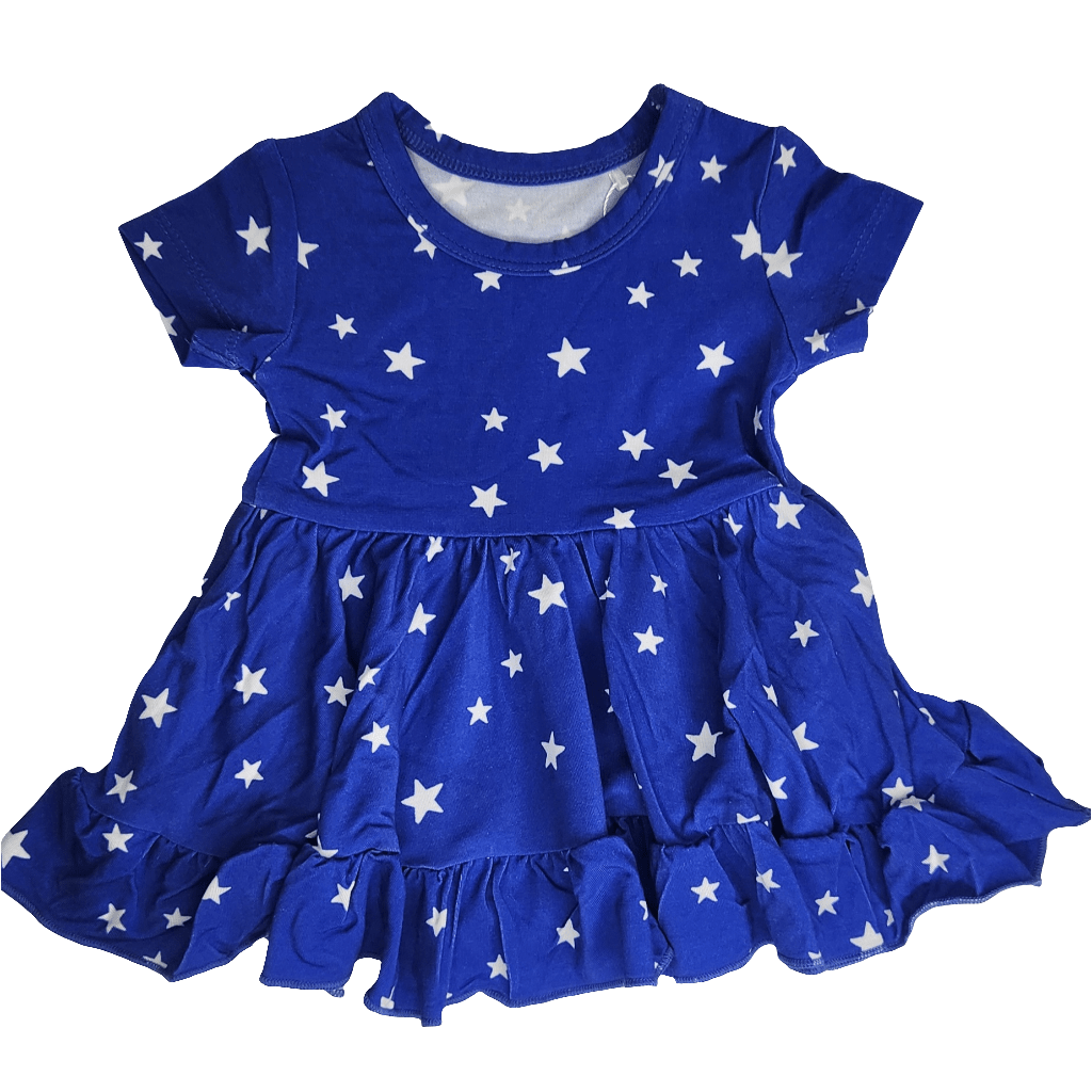 Dragonfly Dreams Bamboo Oh My Stars Short Sleeve Twirl Dress with Bodysuit