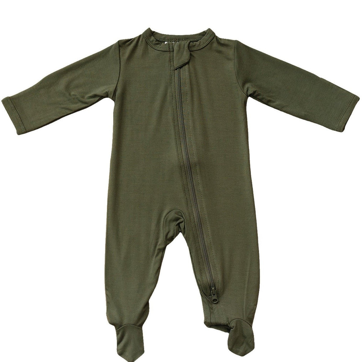 Olive Bamboo Footed Zipper - Baby & Toddler Clothing, Overall, Clothing | Everetts Place
