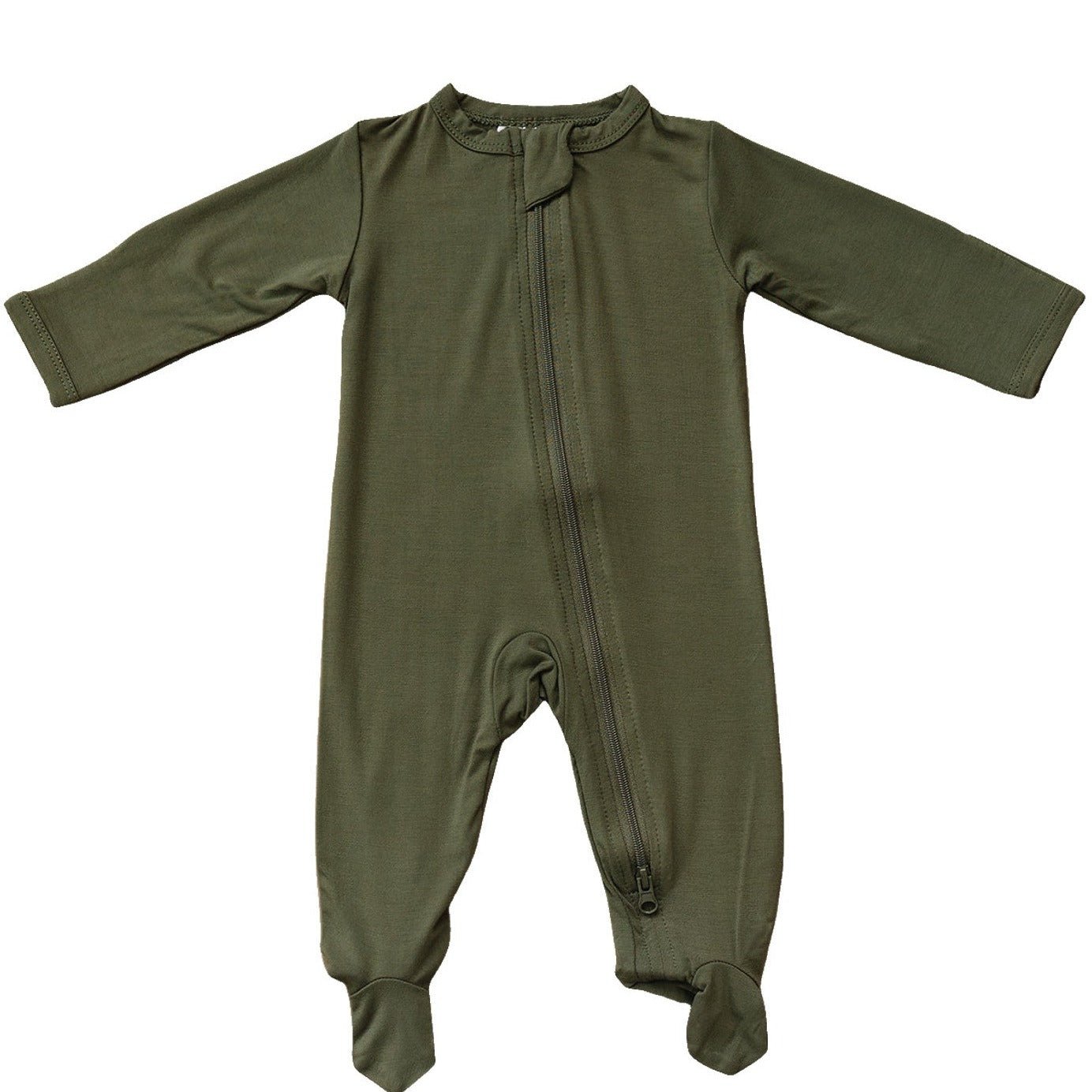 Olive Bamboo Footed Zipper - Baby & Toddler Clothing, Overall, Clothing | Everetts Place