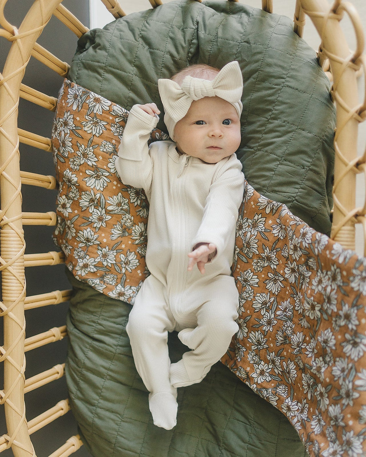 Mebie Baby Olive Bamboo Quilt - 