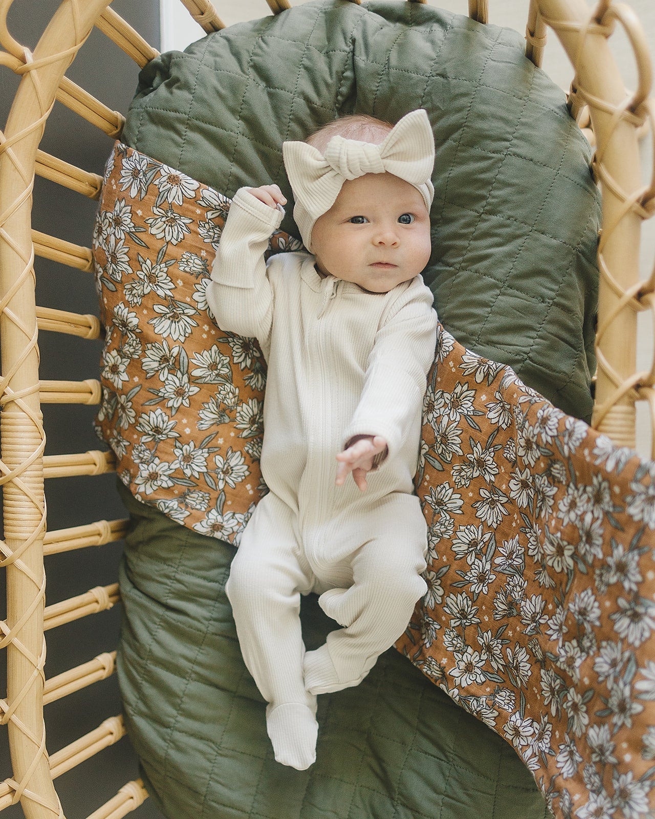 Mebie Baby Olive Bamboo Quilt - 