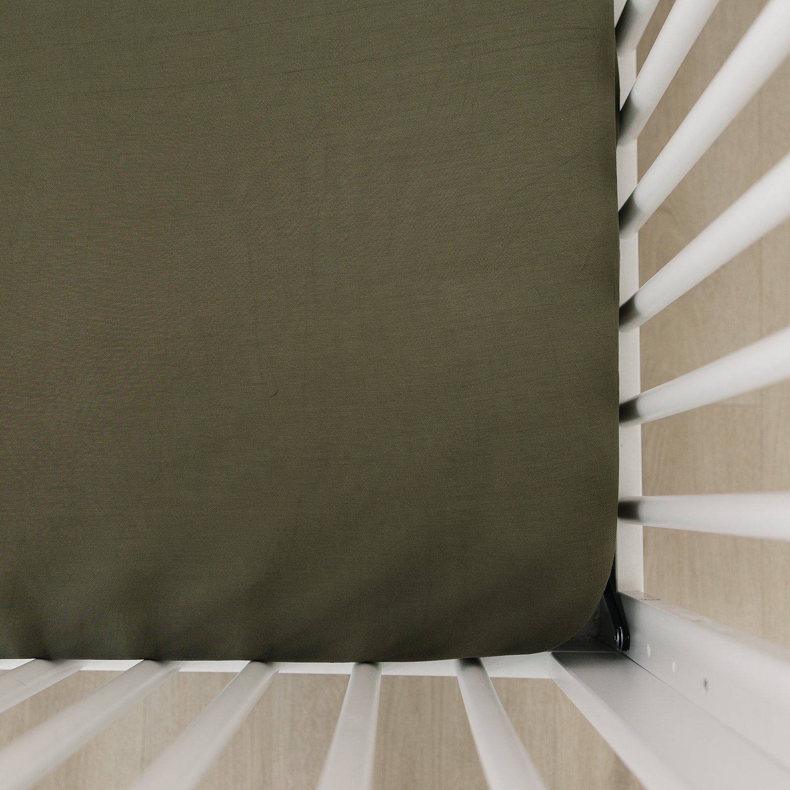 Olive Bamboo Stretch Crib Sheet - Furniture, Wood, Cushion, Throw pillow, Bed | Everetts Place