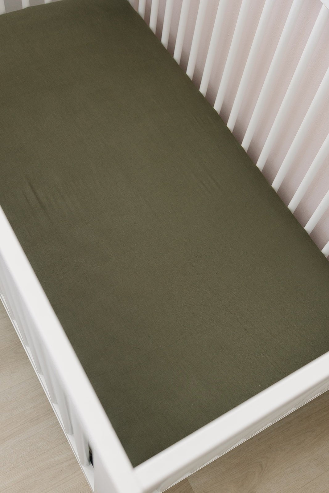Mebie Baby Olive Bamboo Stretch Crib Sheet - 