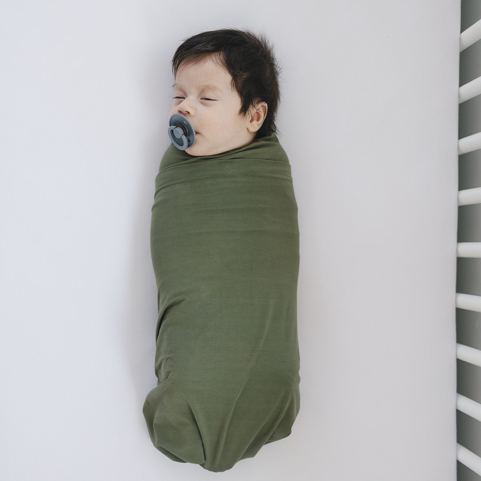 Mebie Baby Olive Bamboo Stretch Swaddle for Baby Soft Lightweight and Comfortable - 