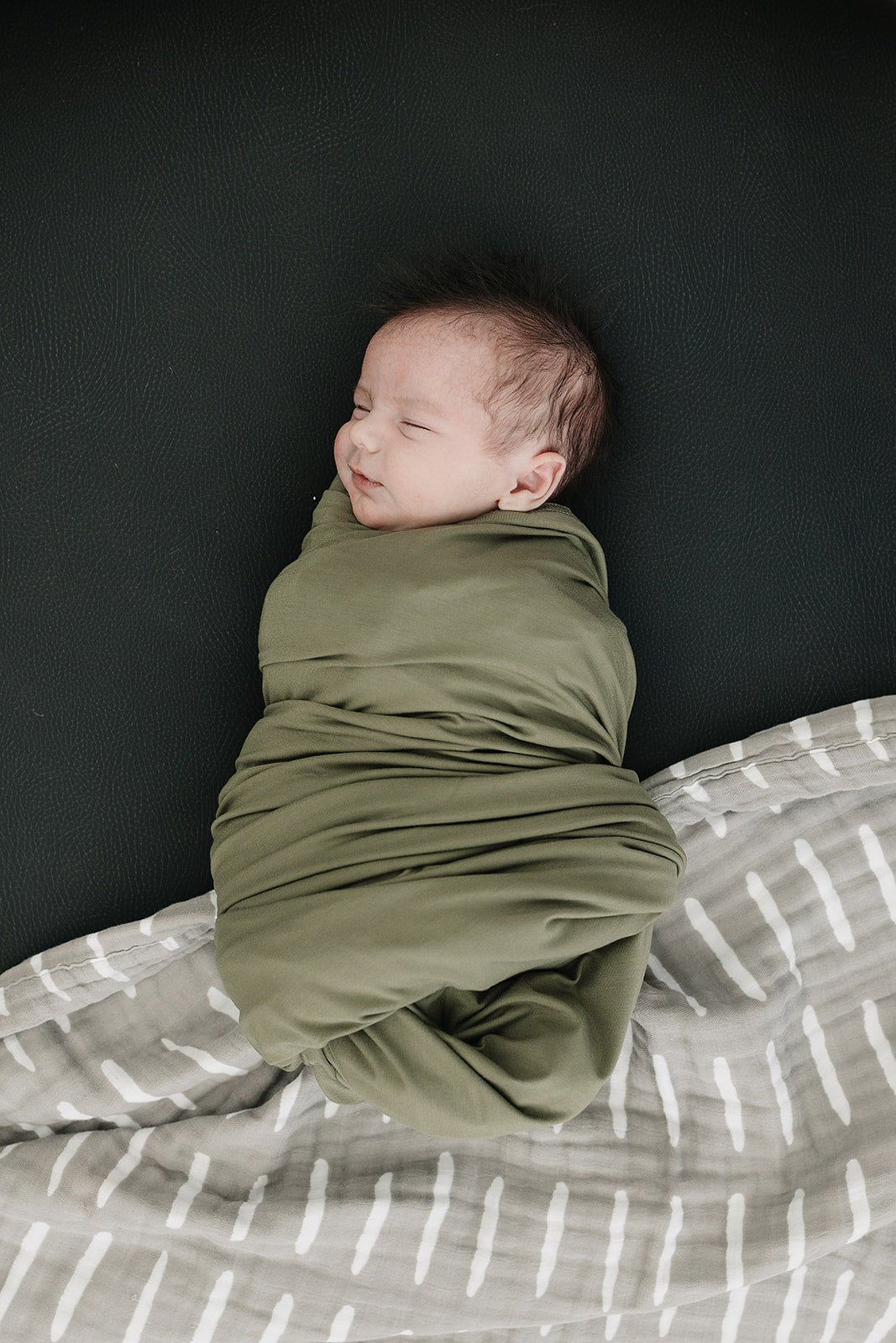 Mebie Baby Olive Bamboo Stretch Swaddle for Baby Soft Lightweight and Comfortable - 