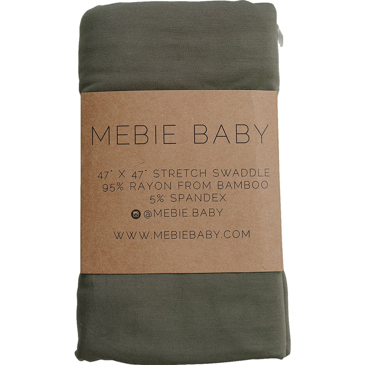 Mebie Baby Olive Bamboo Stretch Swaddle for Baby Soft Lightweight and Comfortable - 