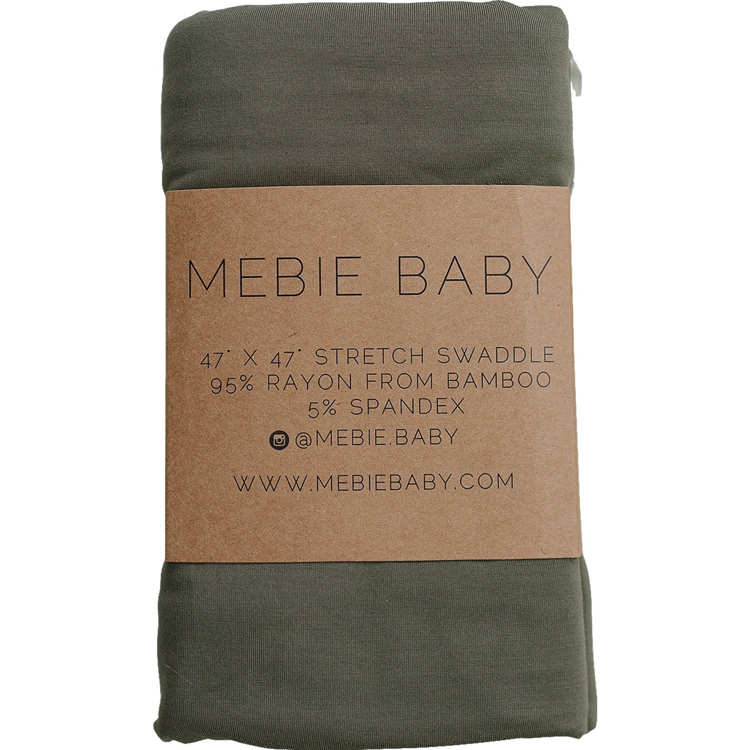 Mebie Baby Olive Bamboo Stretch Swaddle for Baby Soft Lightweight and Comfortable - 