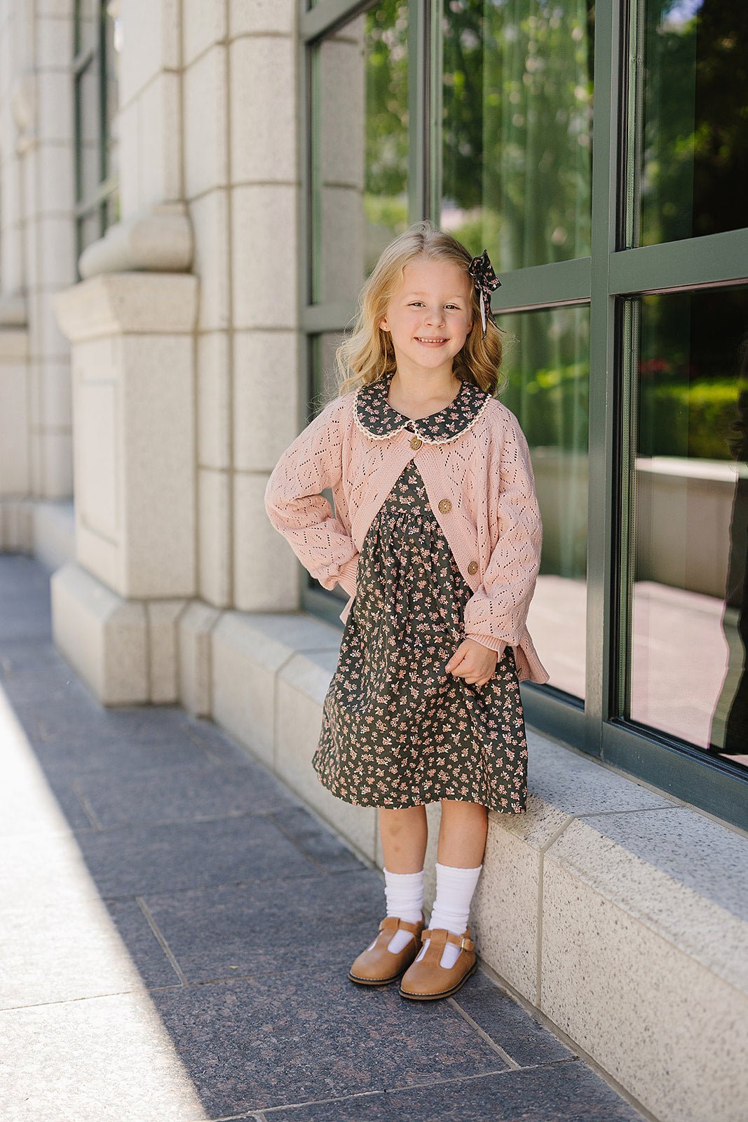 Mebie Baby Olive Bloom Dress - 