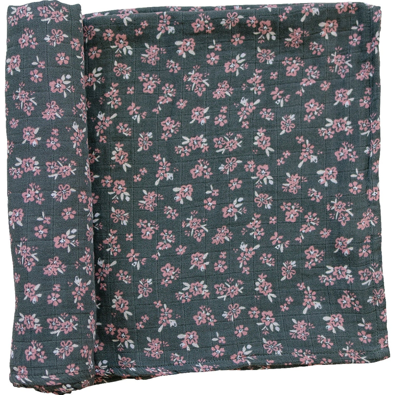Mebie Baby Olive Bloom Muslin Swaddle Blanket - 