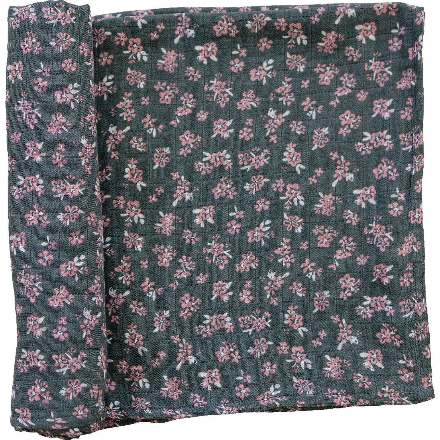 Olive Bloom Muslin Swaddle Blanket - Textile, Pink, Linens, Creative arts, Motif | Everetts Place