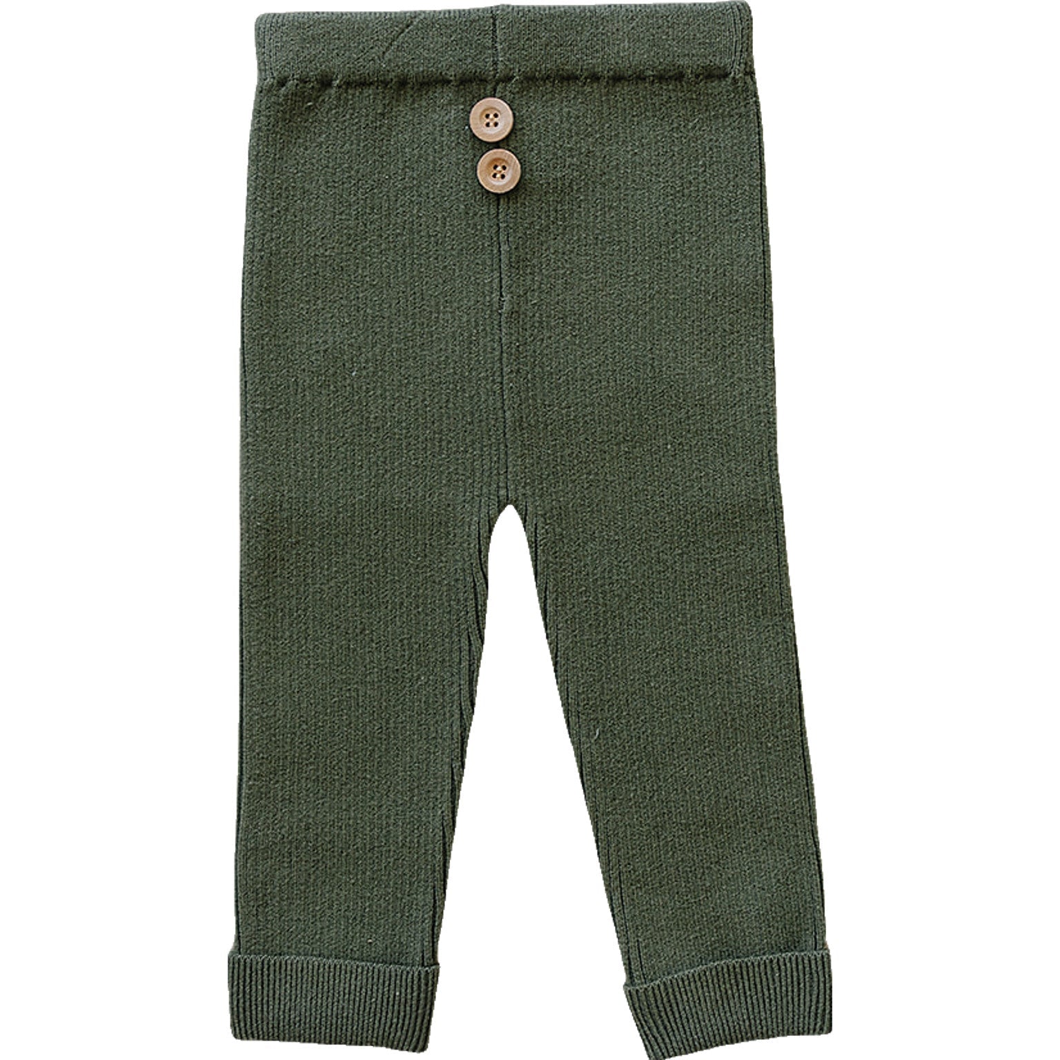 Mebie Baby Olive Knit Leggings For Kids Baby Toddler Soft Comfort - 
