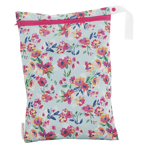Smart Bottoms On - the - Go Wet Bag - Aqua Floral - 