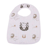 Newcastle Classics On The Savannah Bamboo Muslin Snap Bibs 3 Pack for Stylish Babies - 