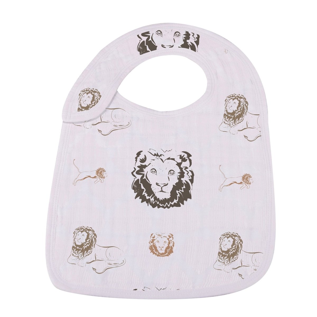 Newcastle Classics On The Savannah Bamboo Muslin Snap Bibs 3 Pack for Stylish Babies - 