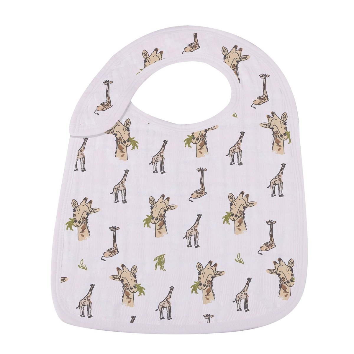 Newcastle Classics On The Savannah Bamboo Muslin Snap Bibs 3 Pack for Stylish Babies - 