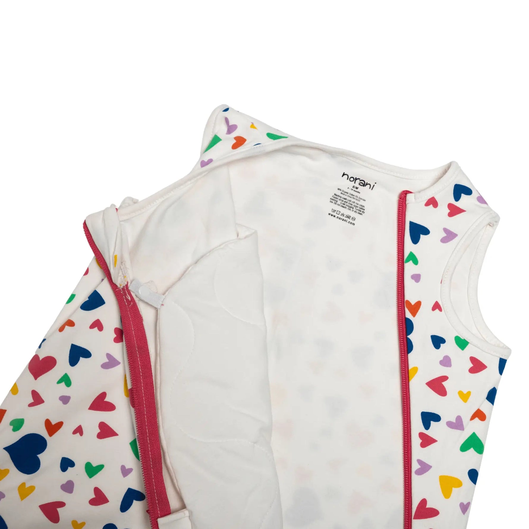 Norani Baby One & Done Sleep Sack - Colorful Hearts - 