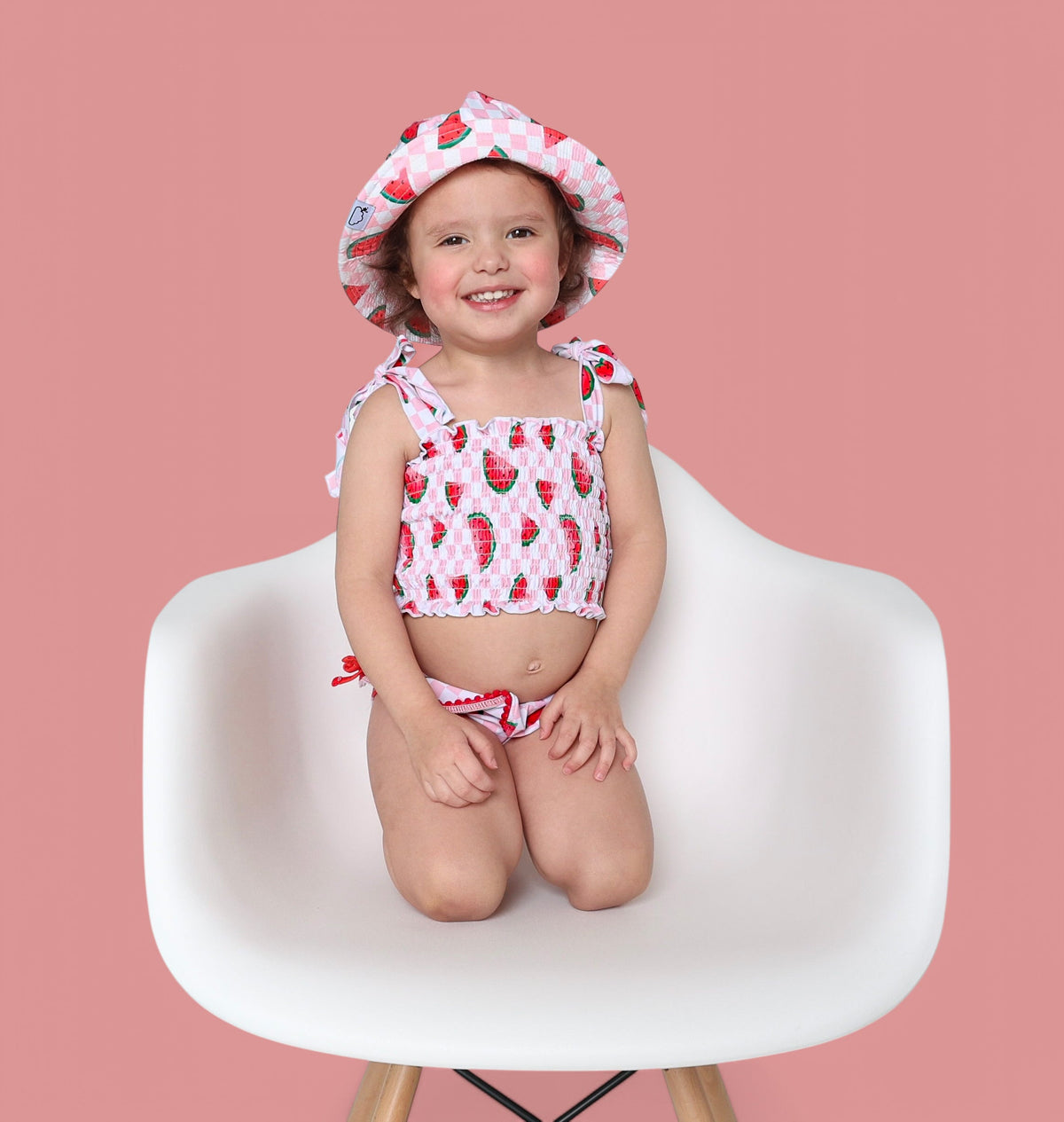 DREAM BIG LITTLE CO ONE IN A MELON DREAM SMOCKED TANKINI TWO PIECE SWIM SUITEveretts Place