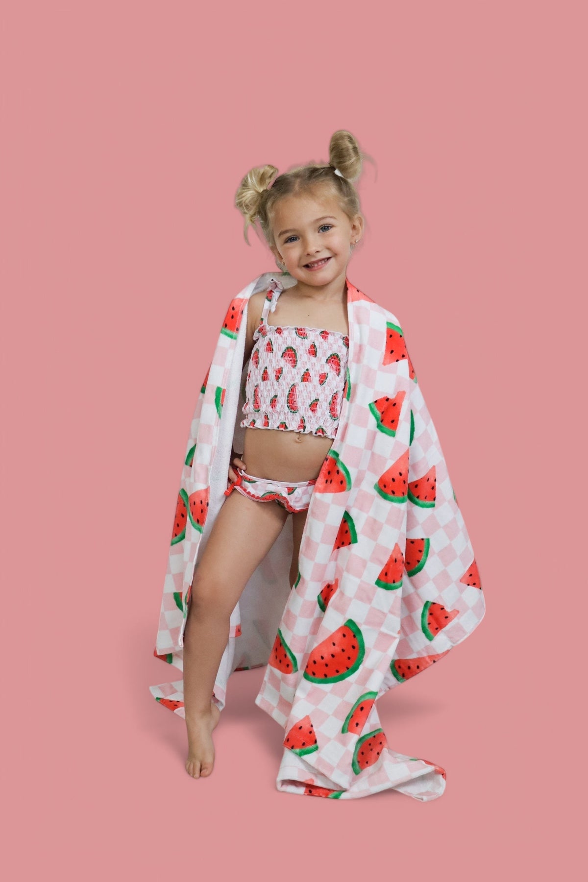 DREAM BIG LITTLE CO ONE IN A MELON DREAM SMOCKED TANKINI TWO PIECE SWIM SUITEveretts Place