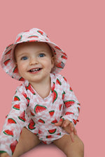 DREAM BIG LITTLE CO ONE IN A MELON DREAM TWO PIECE RASH GUARD RUFFLE SWIM SUITEveretts Place