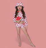 DREAM BIG LITTLE CO ONE IN A MELON DREAM TWO PIECE RASH GUARD RUFFLE SWIM SUITEveretts Place