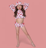 DREAM BIG LITTLE CO ONE IN A MELON DREAM TWO PIECE RASH GUARD RUFFLE SWIM SUITEveretts Place