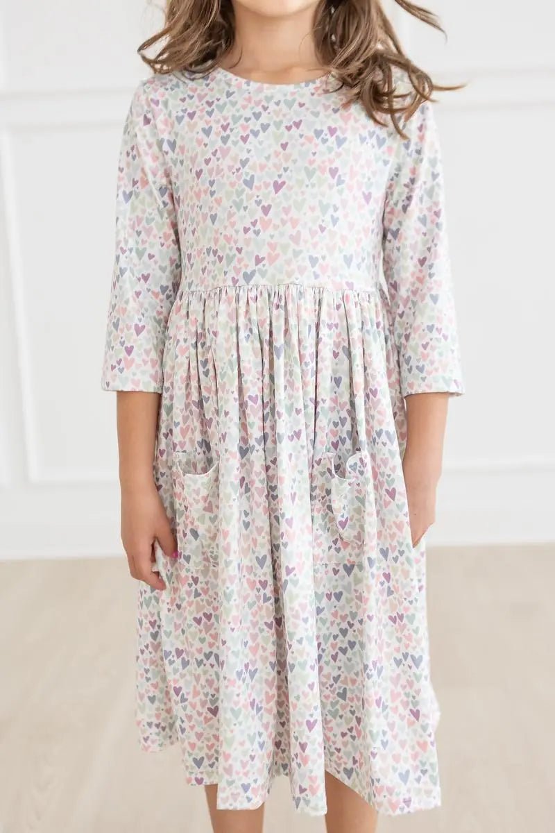 Mila & Rose ® One in a Million 3/4 Sleeve Pocket Twirl Dress - 