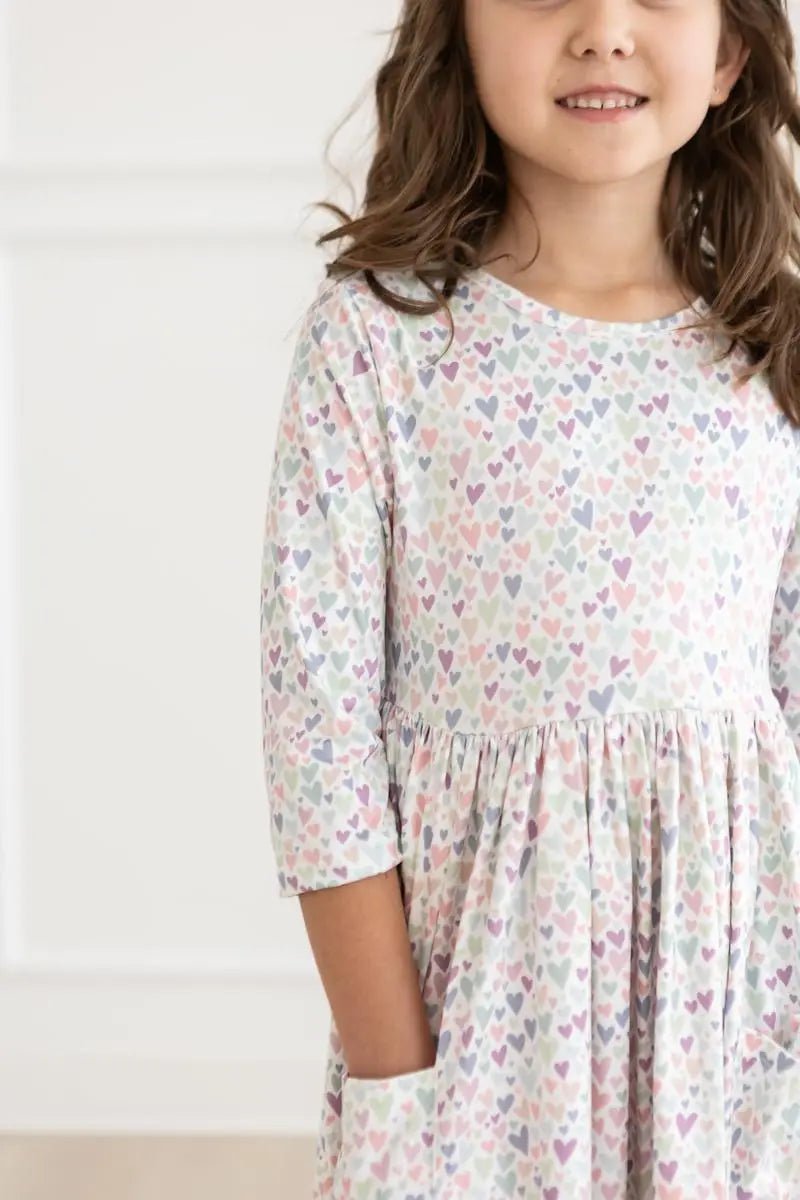Mila & Rose ® One in a Million 3/4 Sleeve Pocket Twirl Dress - 