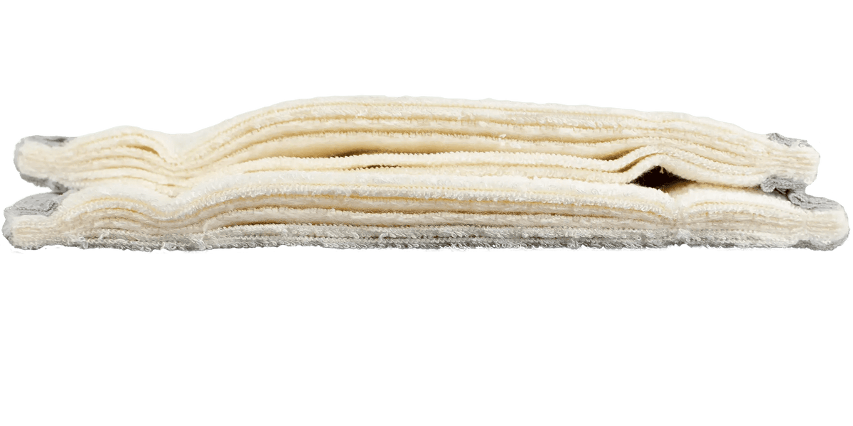 Texas Tushies One Size - 6 layer Natural Fiber Cloth Diaper Inserts with Snap - 